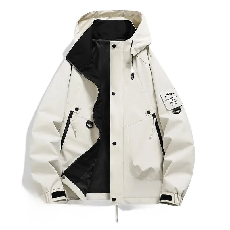 Unisex Long-Sleeve Hooded Winter Ski Jacket