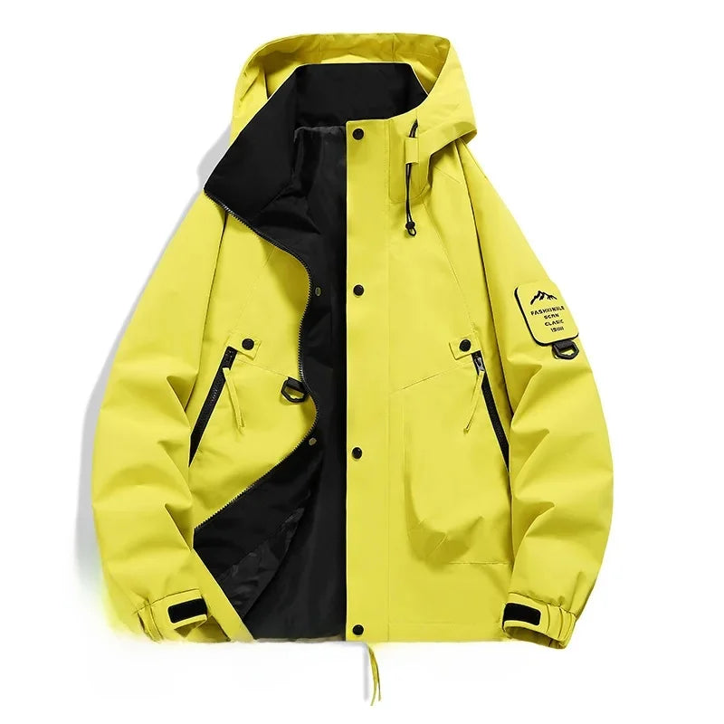 Unisex Long-Sleeve Hooded Winter Ski Jacket