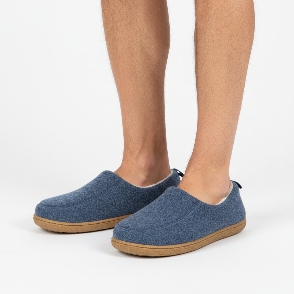 Unisex Orthopedic Indoor Slippers with Hard Sole and Fleece Support