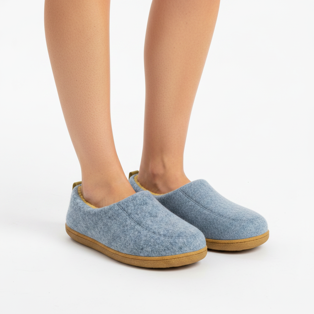 Unisex Orthopedic Indoor Slippers with Hard Sole and Fleece Support