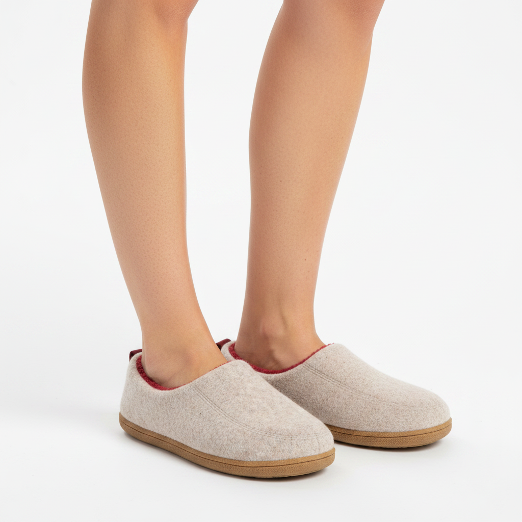 Unisex Orthopedic Indoor Slippers with Hard Sole and Fleece Support