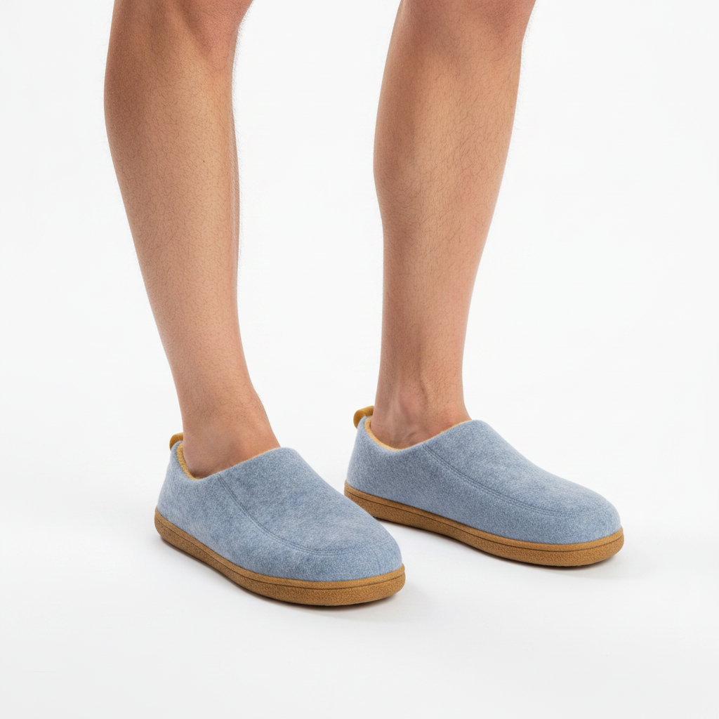 Unisex Orthopedic Indoor Slippers with Hard Sole and Fleece Support