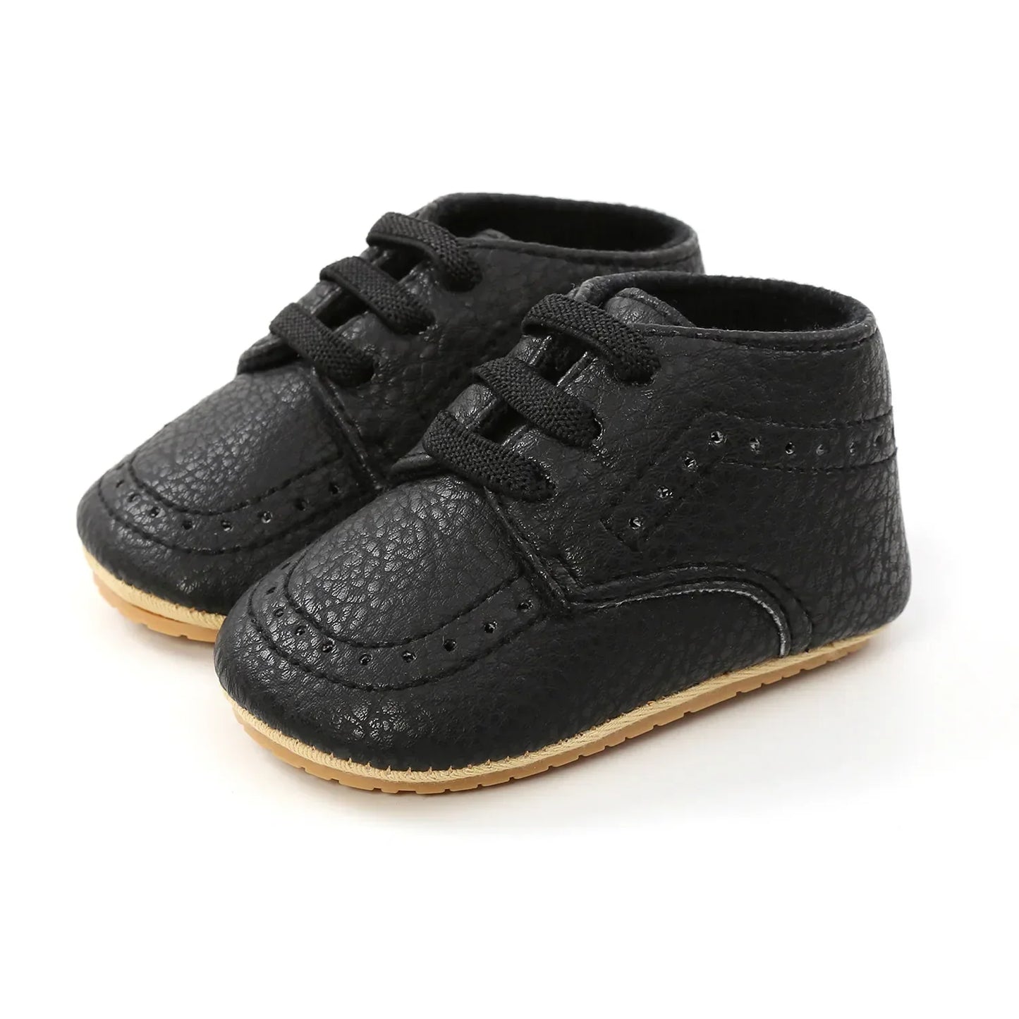 Unisex Retro Leather Baby Moccasins - Soft Sole Toddler Shoes
