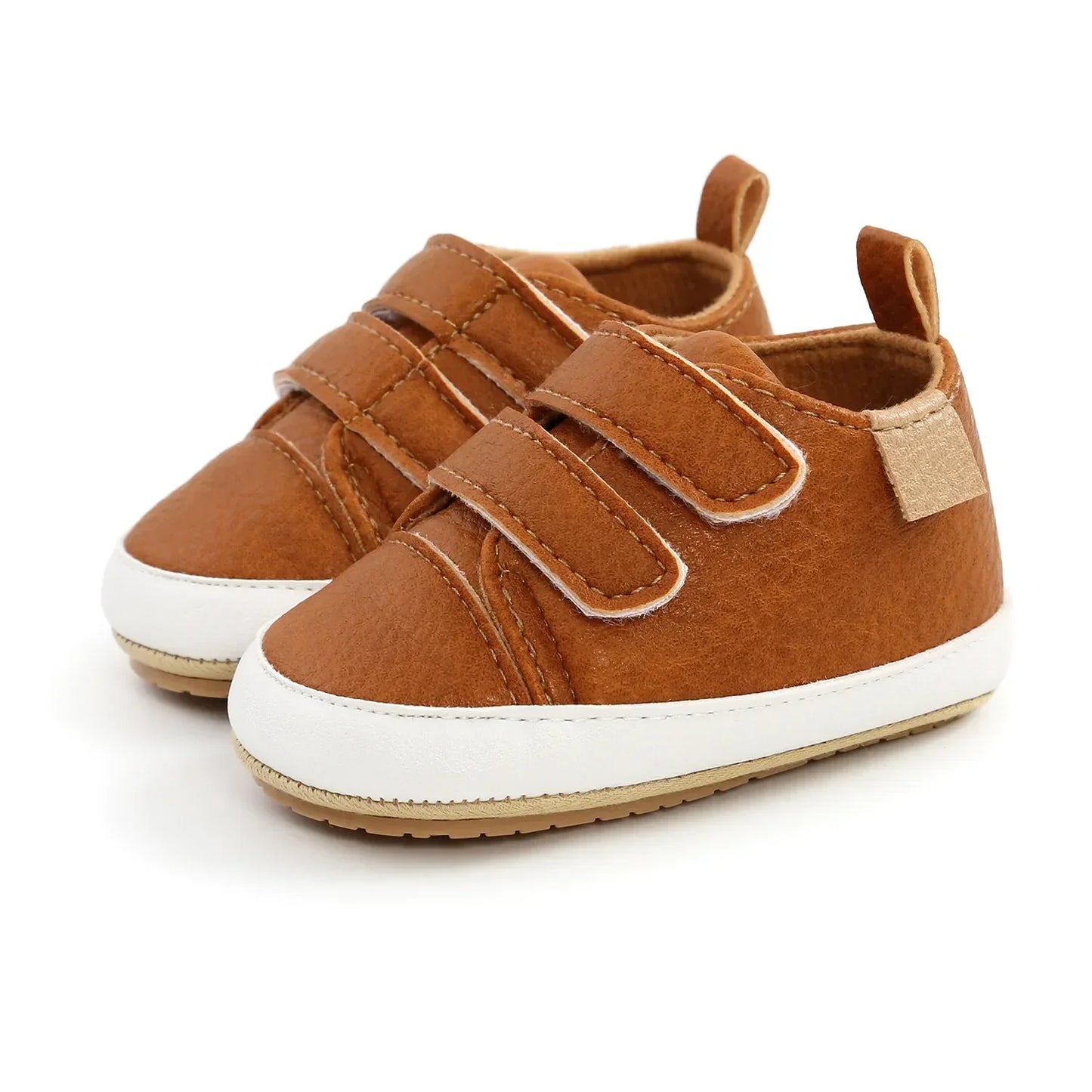 Unisex Retro Leather Baby Moccasins - Soft Sole Toddler Shoes