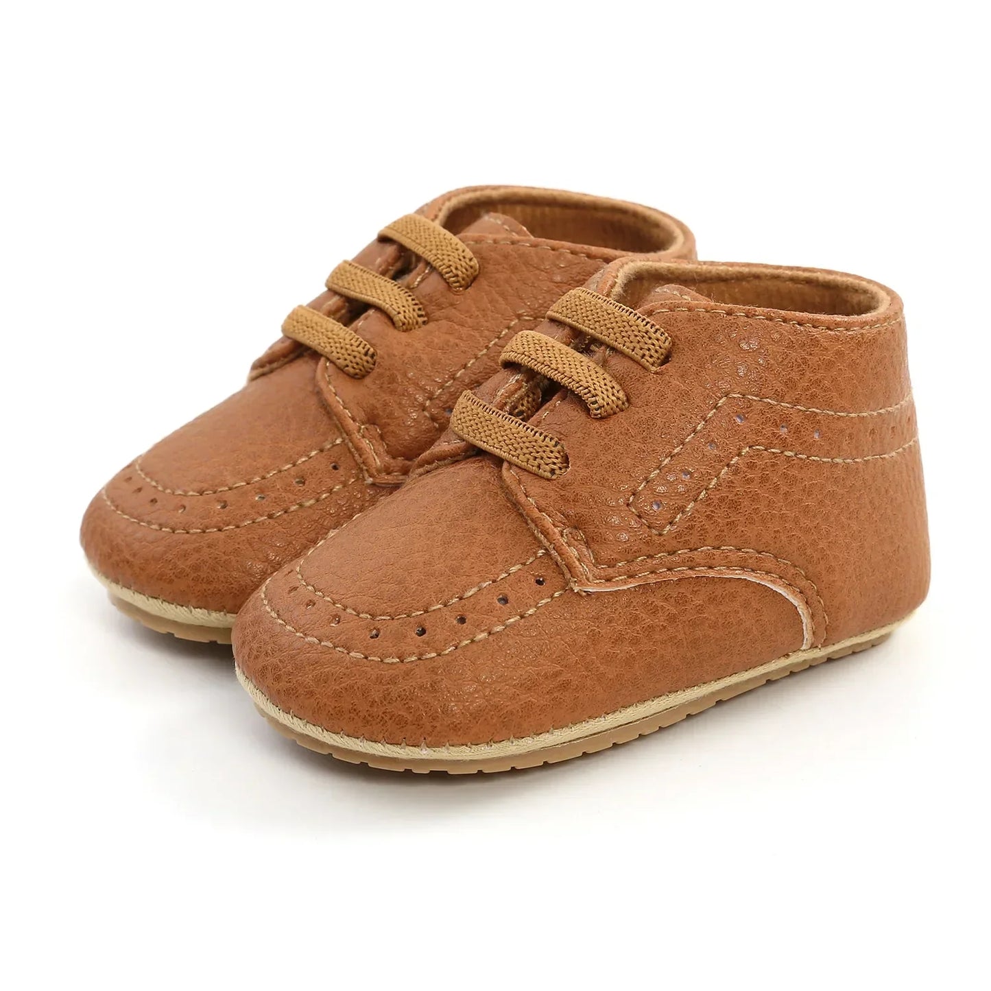 Unisex Retro Leather Baby Moccasins - Soft Sole Toddler Shoes