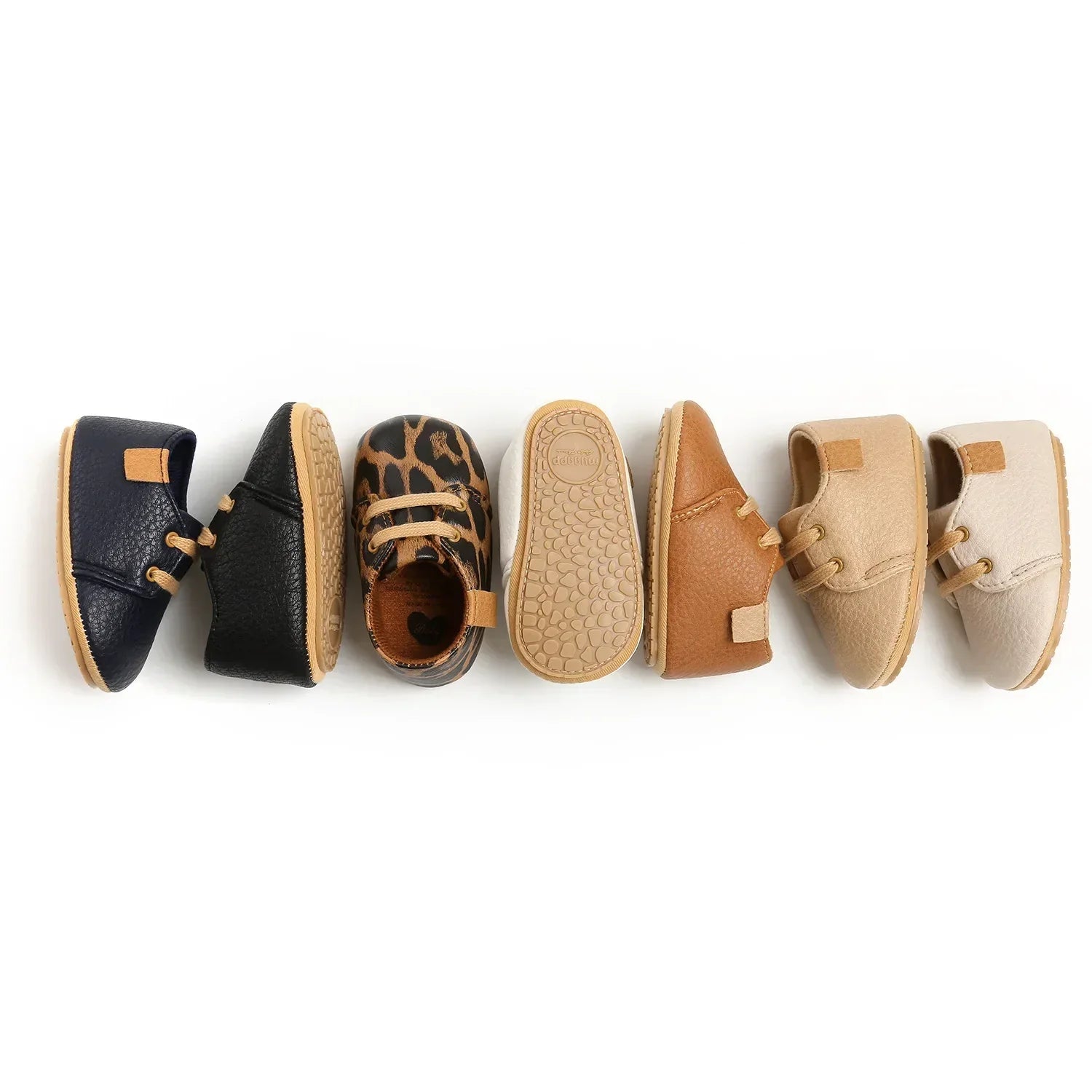 Unisex Retro Leather Baby Moccasins - Soft Sole Toddler Shoes