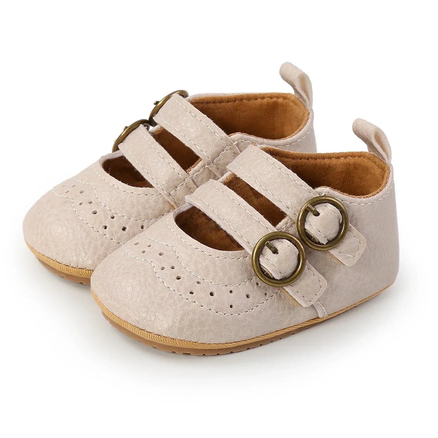 Unisex Retro Leather Baby Moccasins - Soft Sole Toddler Shoes