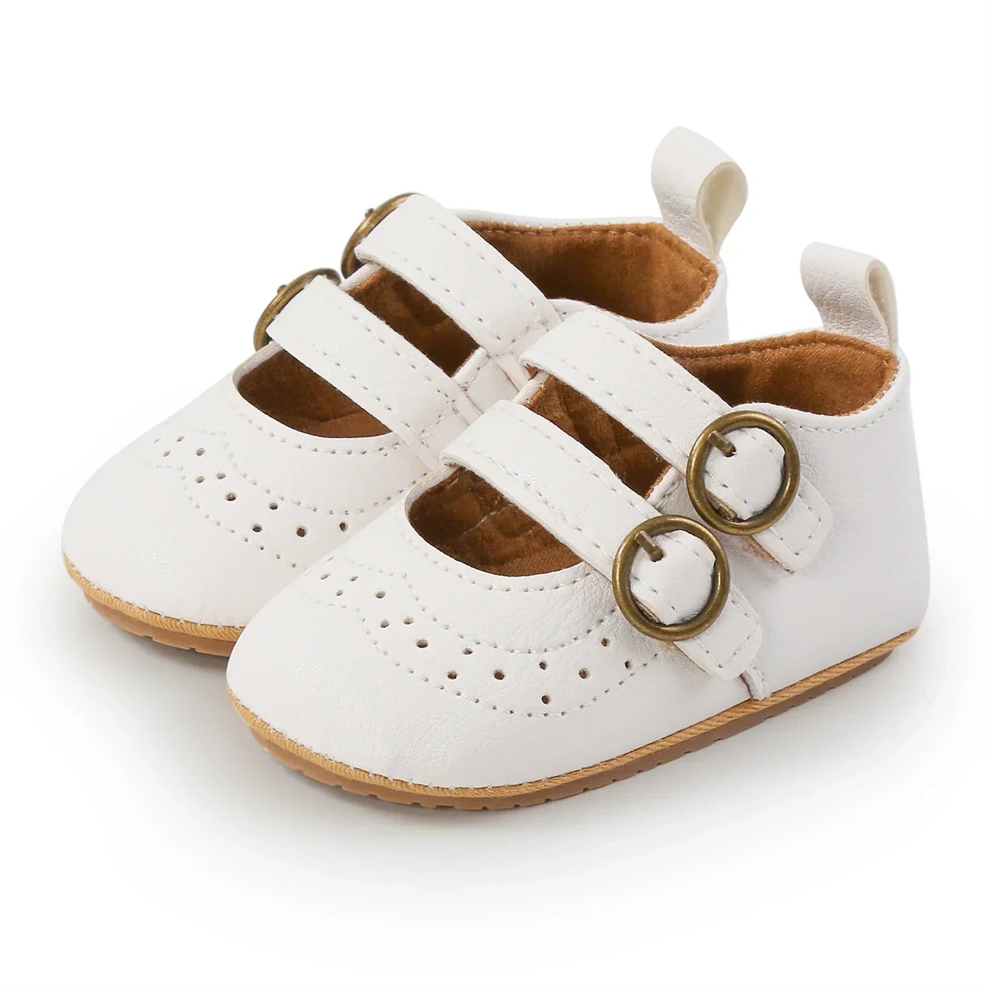 Unisex Retro Leather Baby Moccasins - Soft Sole Toddler Shoes