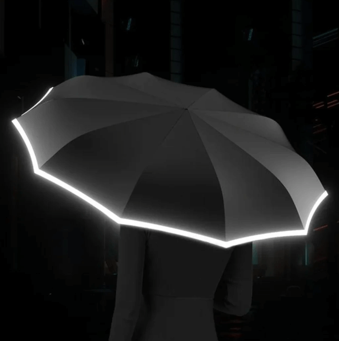 Unisex Stormproof Umbrella with Reflectors