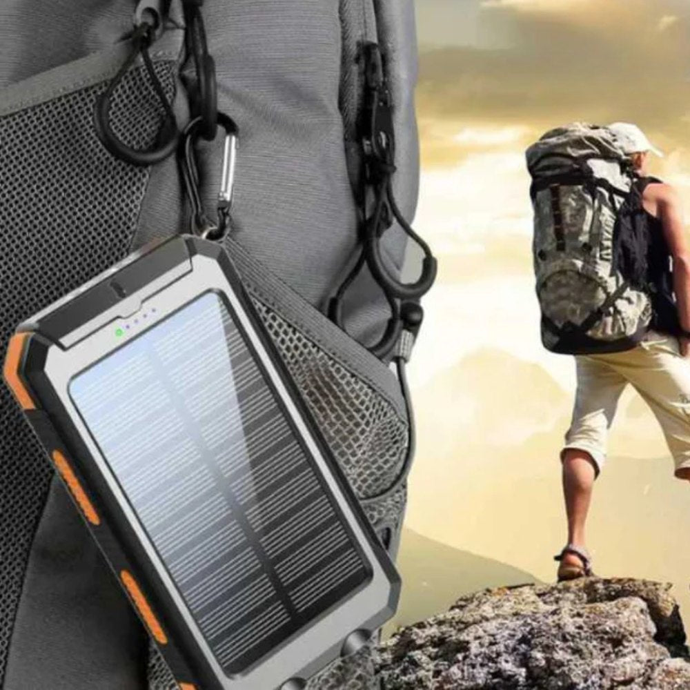 Universal 10000mAh Solar Power Bank for Outdoor & Emergency Use