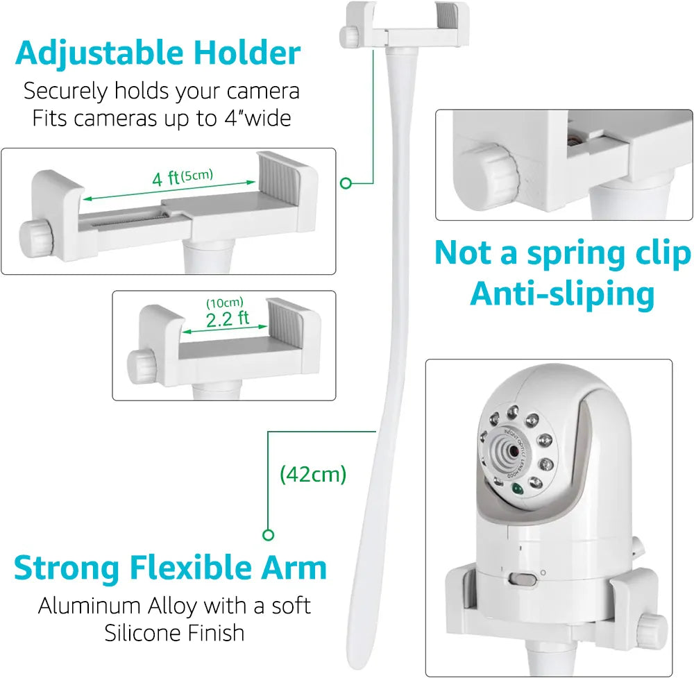 Universal Baby Monitor Holder with Flexible Arm