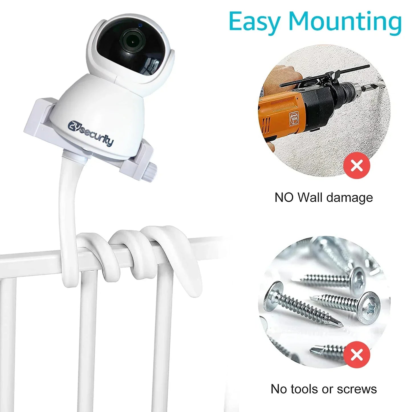 Universal Baby Monitor Holder with Flexible Arm