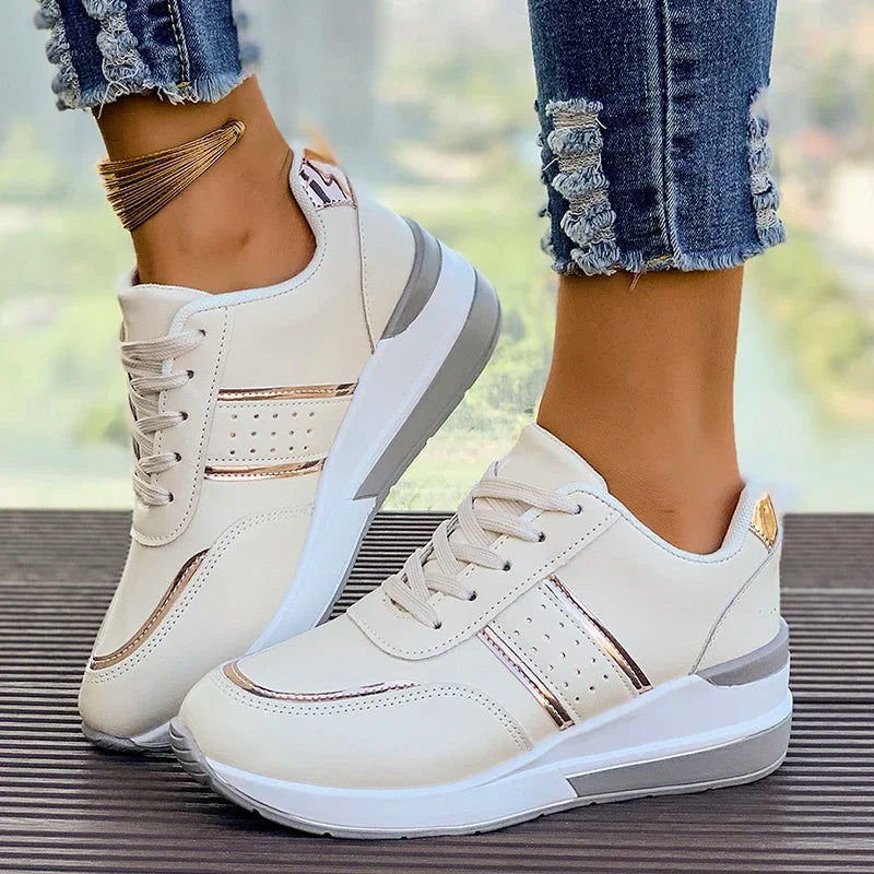 Vicki | Women's Lace-Up Orthopedic Sneakers - Image 1