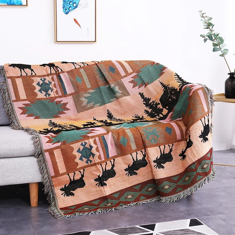 Vintage Pumpkin Sofa Throw Blanket
