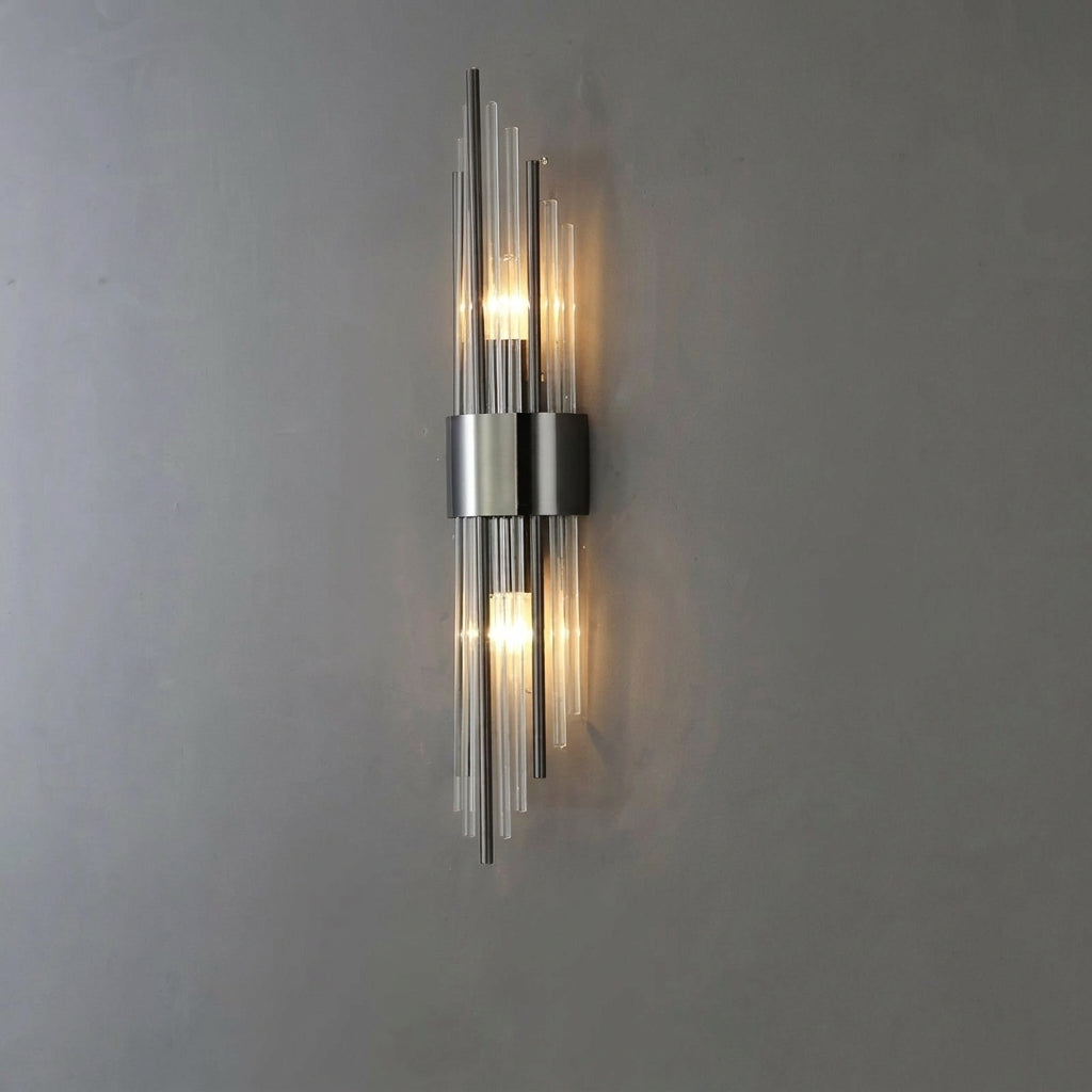 Wall Lamp with Crystal Accents and Gold Details