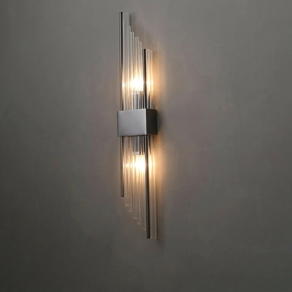 Wall Lamp with Crystal Accents and Gold Details