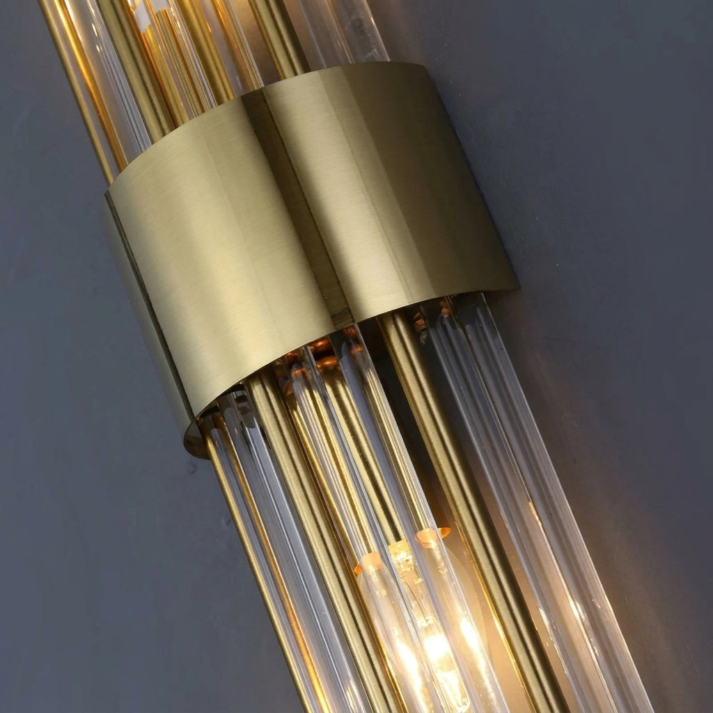 Wall Lamp with Crystal Accents and Gold Details