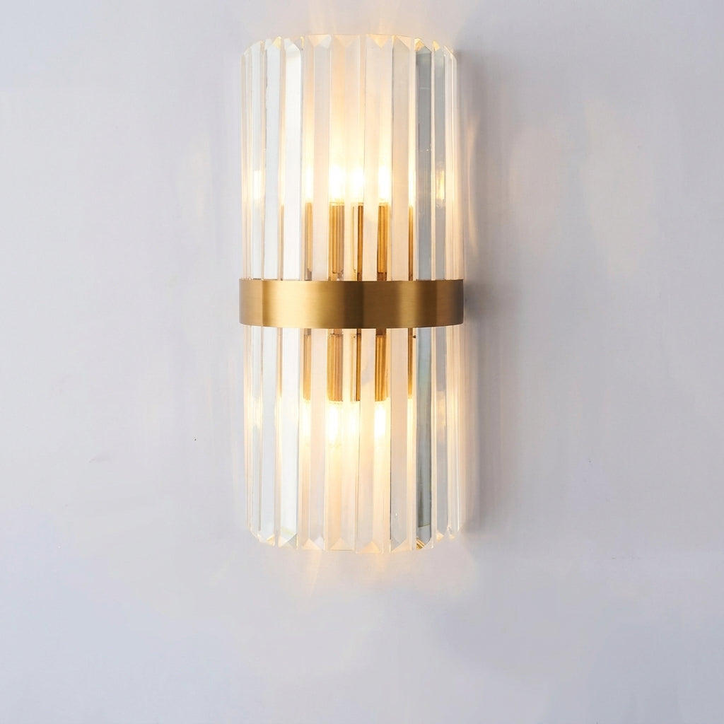 Wall Lamp with Crystal Accents and Gold Details