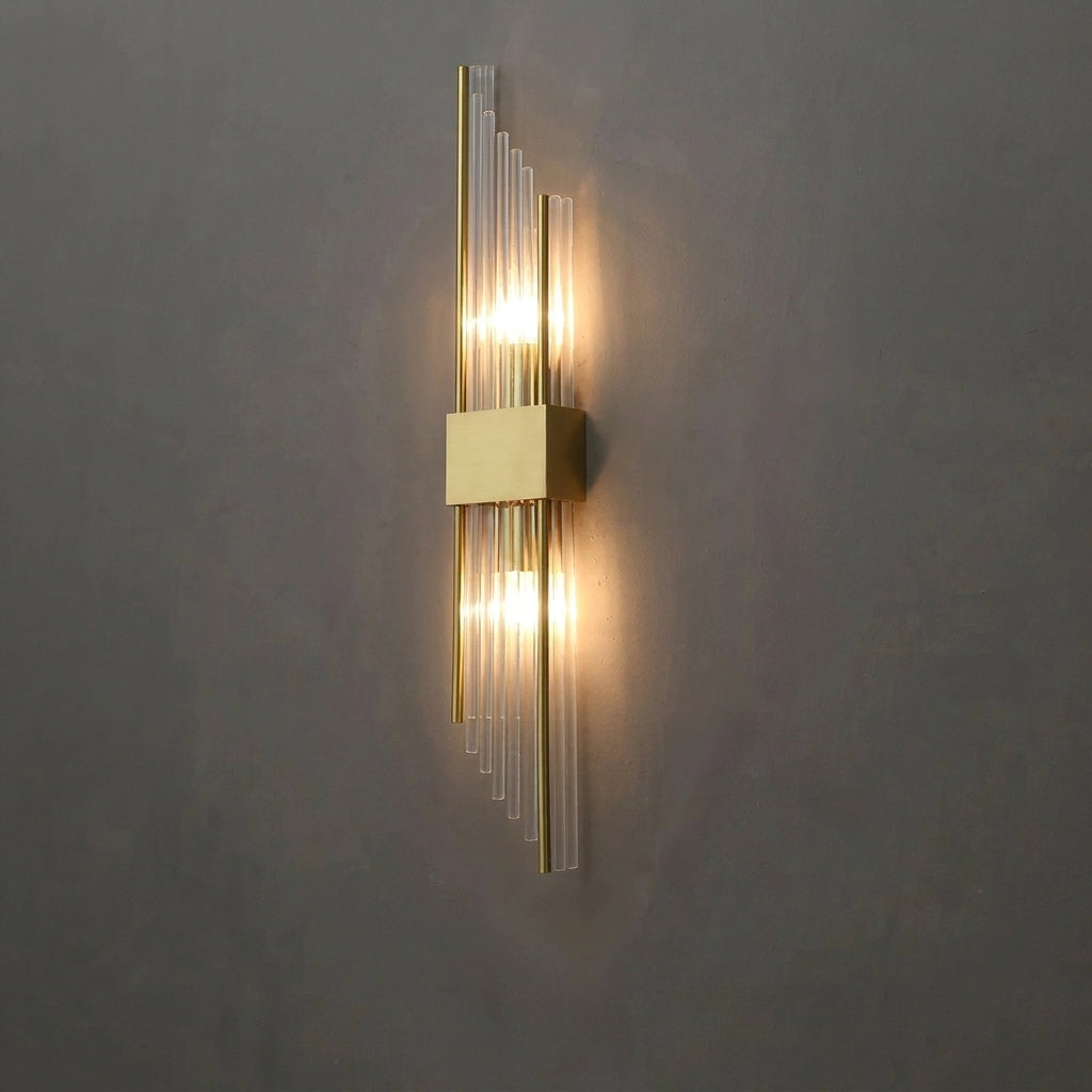 Wall Lamp with Crystal Accents and Gold Details
