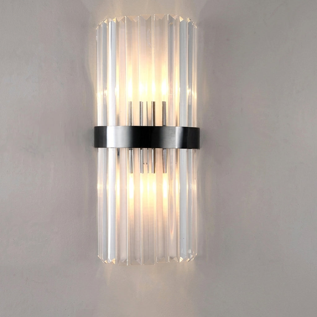 Wall Lamp with Crystal Accents and Gold Details