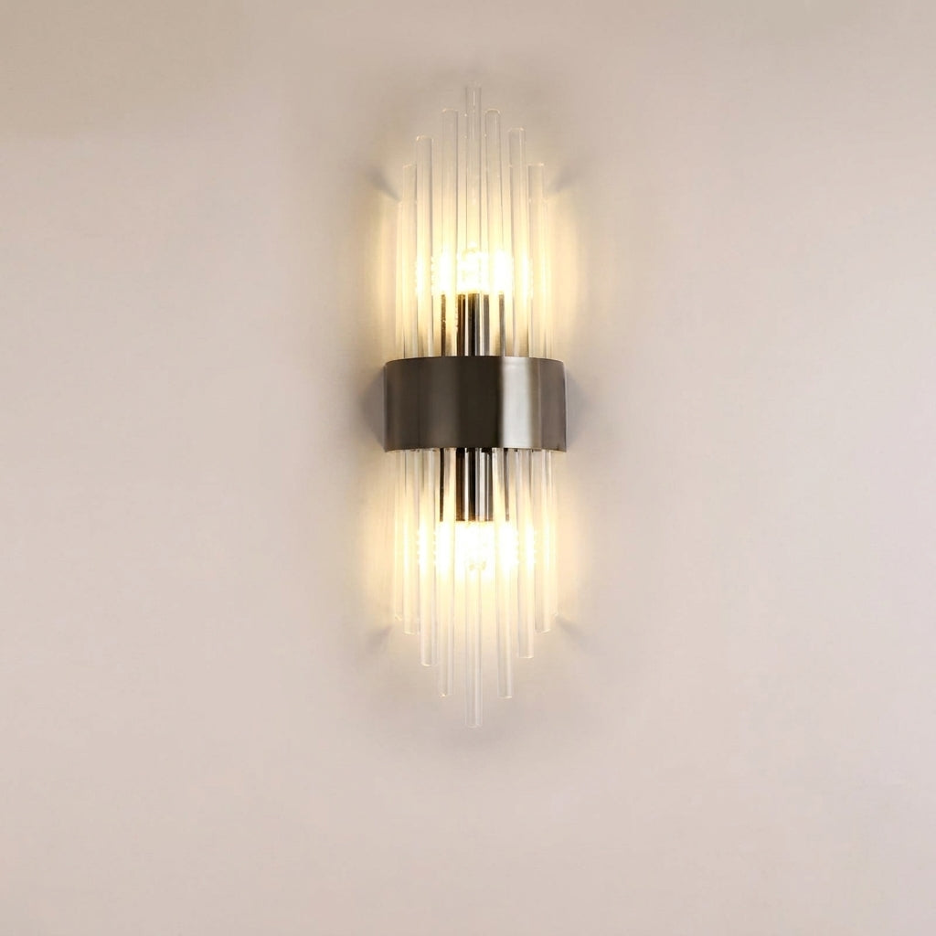 Wall Lamp with Crystal Accents and Gold Details