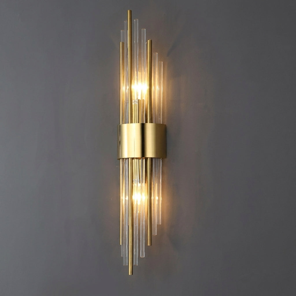 Wall Lamp with Crystal Accents and Gold Details