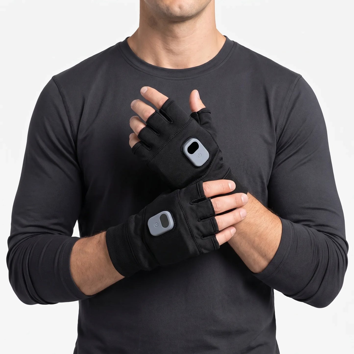 Warm Fingerless Electrically Heated Gloves
