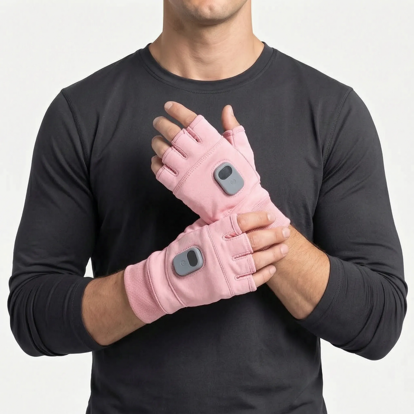 Warm Fingerless Electrically Heated Gloves