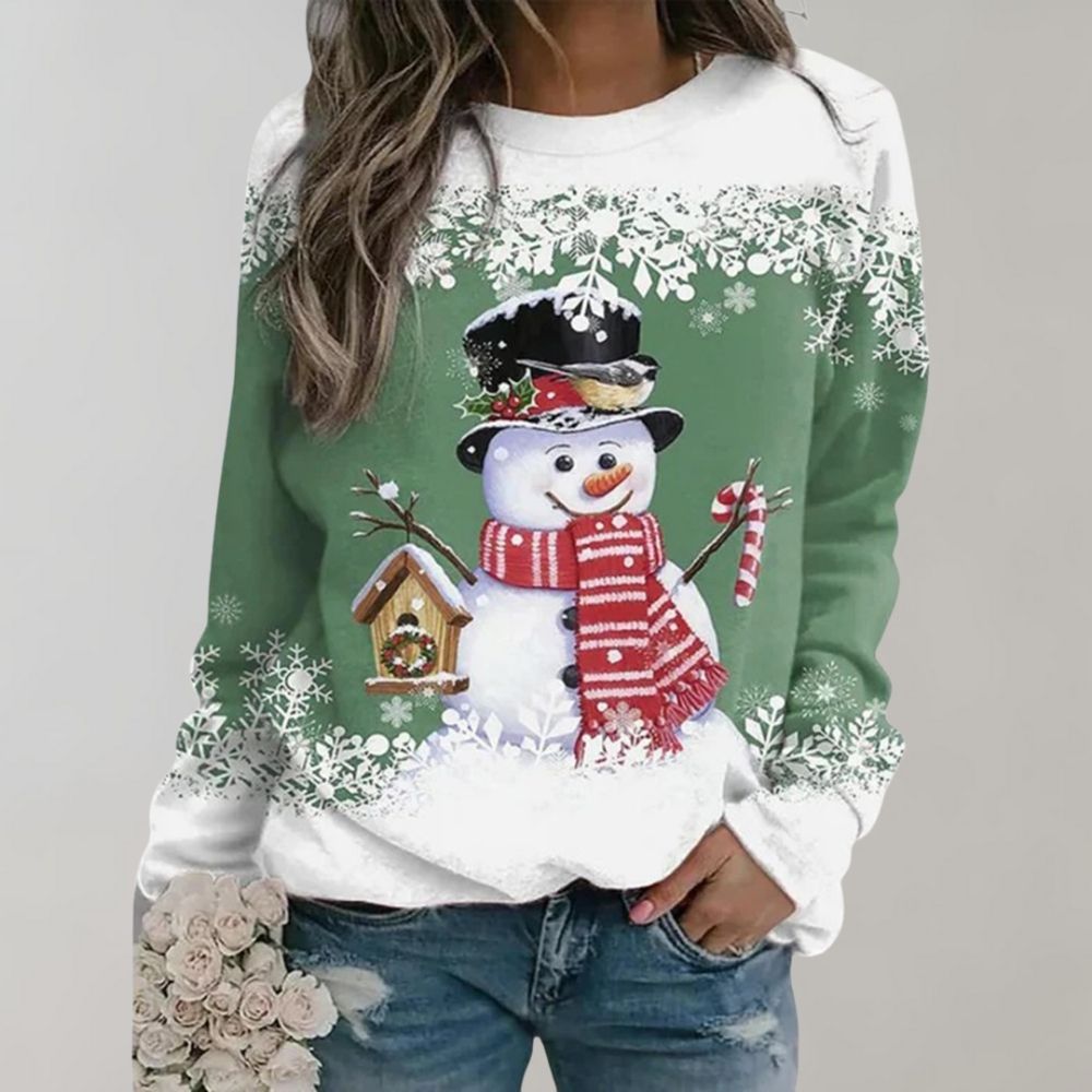 Warm Women's Christmas Sweatshirt – Soft Winter Pullover with Holiday Motif