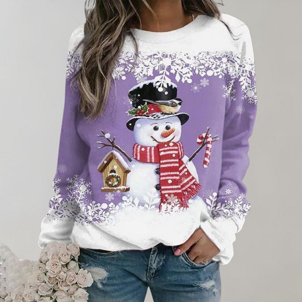 Warm Women's Christmas Sweatshirt – Soft Winter Pullover with Holiday Motif