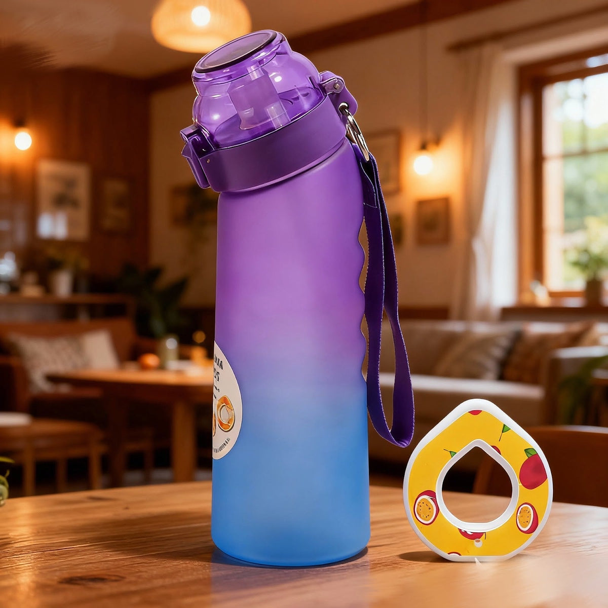 Water Bottle with Aroma Pod and Straw - 800 ml
