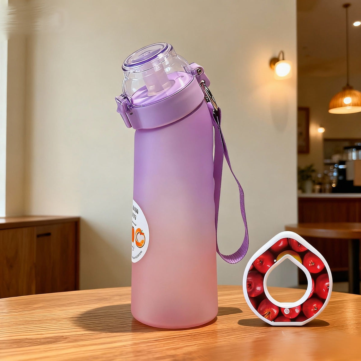 Water Bottle with Aroma Pod and Straw - 800 ml