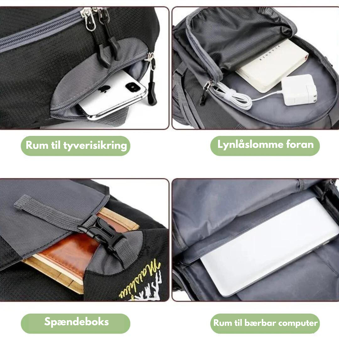Waterproof 40L Backpack for Adventures - Comfort & Function