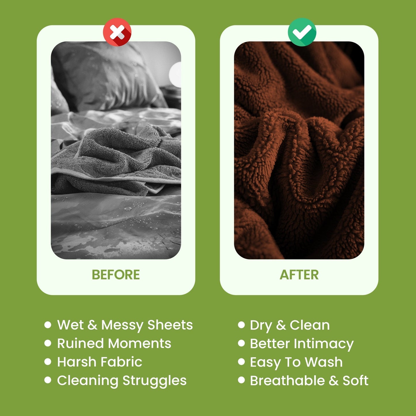 Waterproof Adult Intimacy Blankets for Couples - Various Sizes