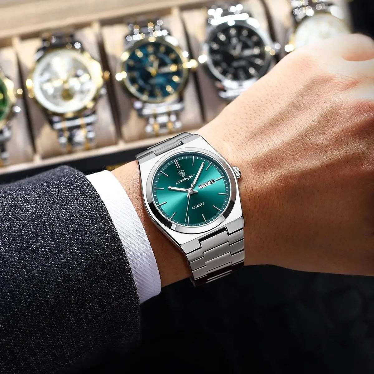 Waterproof Men's Watch in Stainless Steel - Luxury and Durability