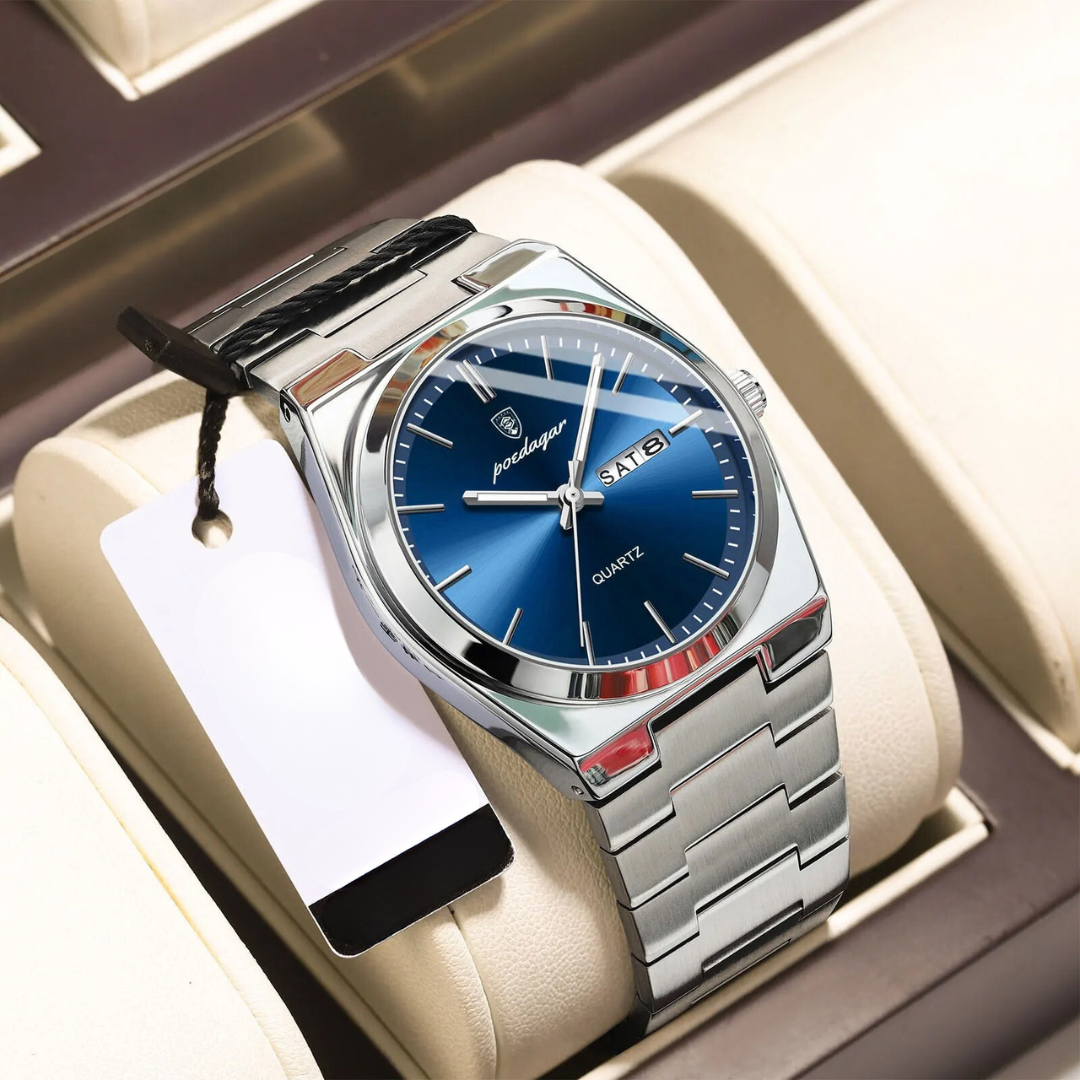 Waterproof Men's Watch in Stainless Steel - Luxury and Durability