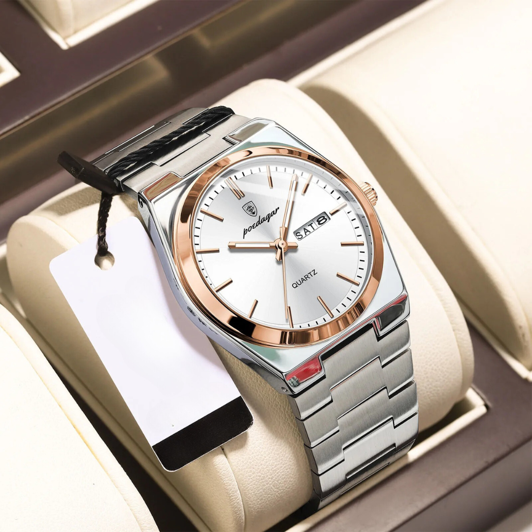 Waterproof Men's Watch in Stainless Steel - Luxury and Durability