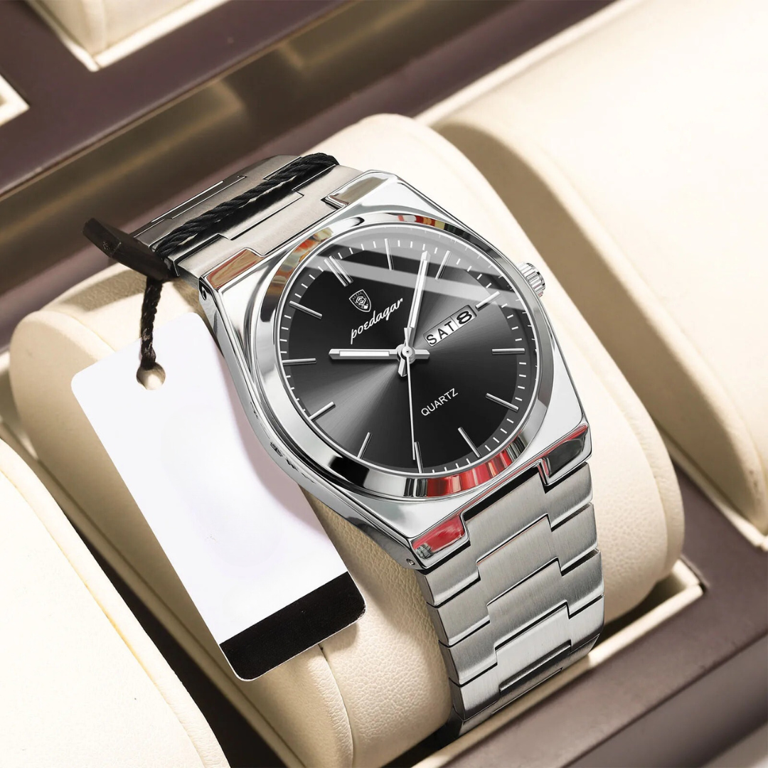 Waterproof Men's Watch in Stainless Steel - Luxury and Durability
