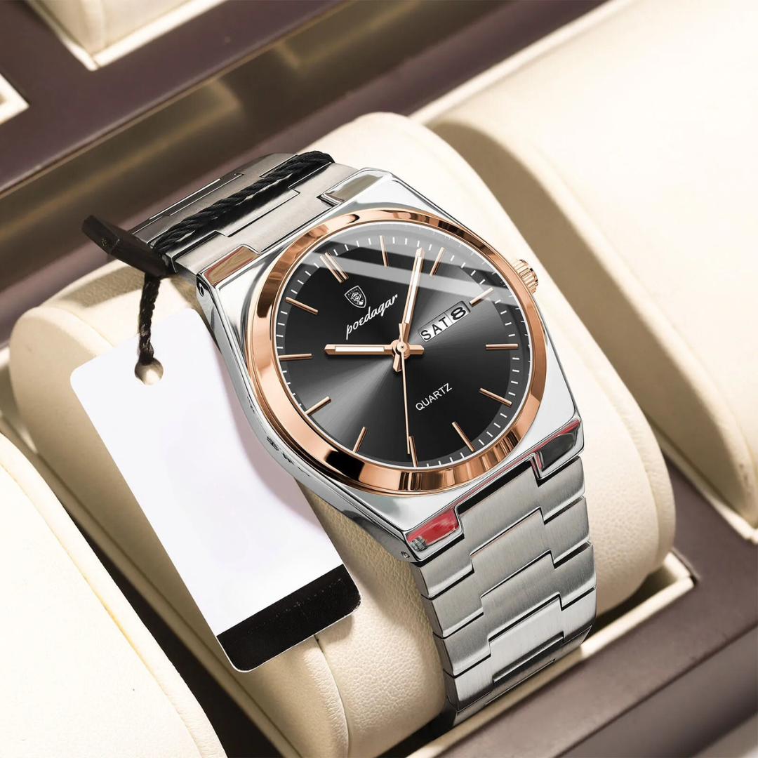 Waterproof Men's Watch in Stainless Steel - Luxury and Durability
