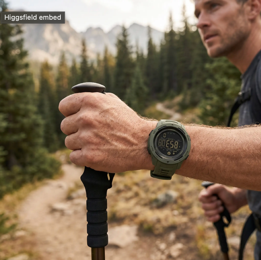 Waterproof Military Digital Watch with Pedometer