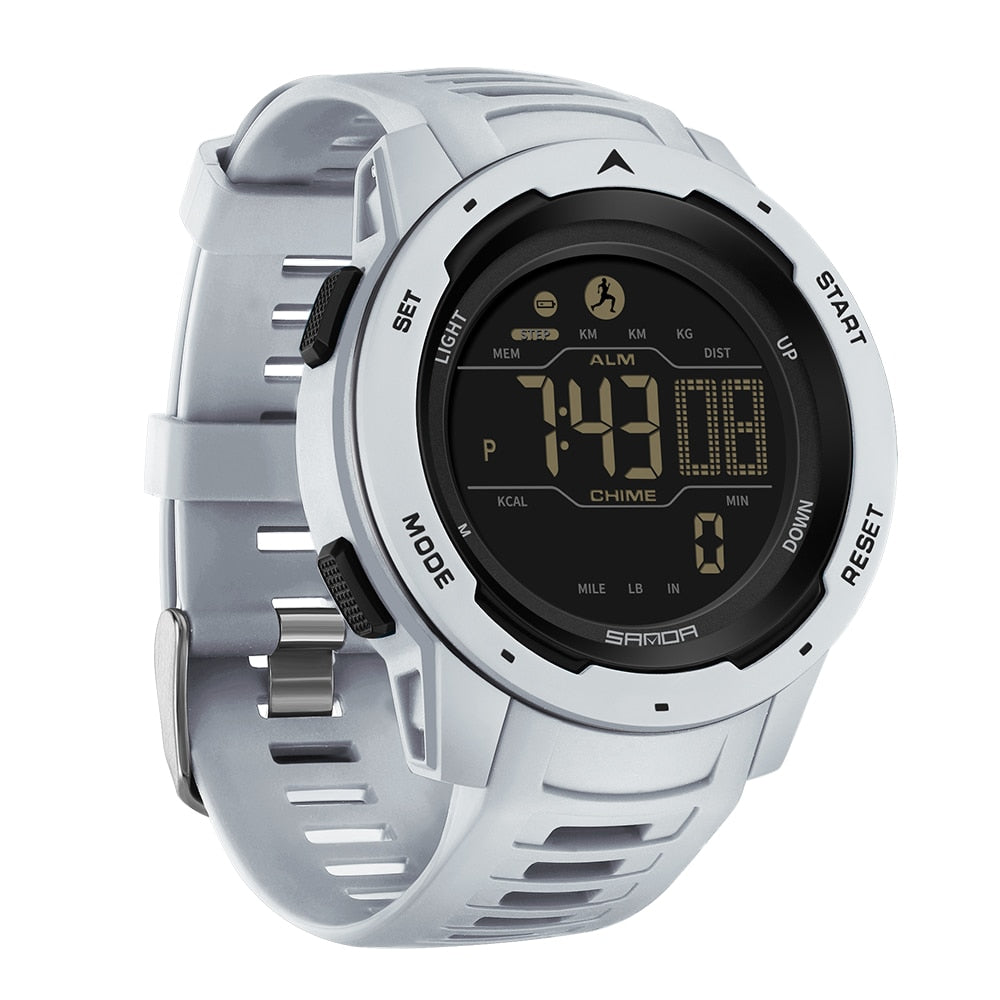 Waterproof Military Digital Watch with Pedometer