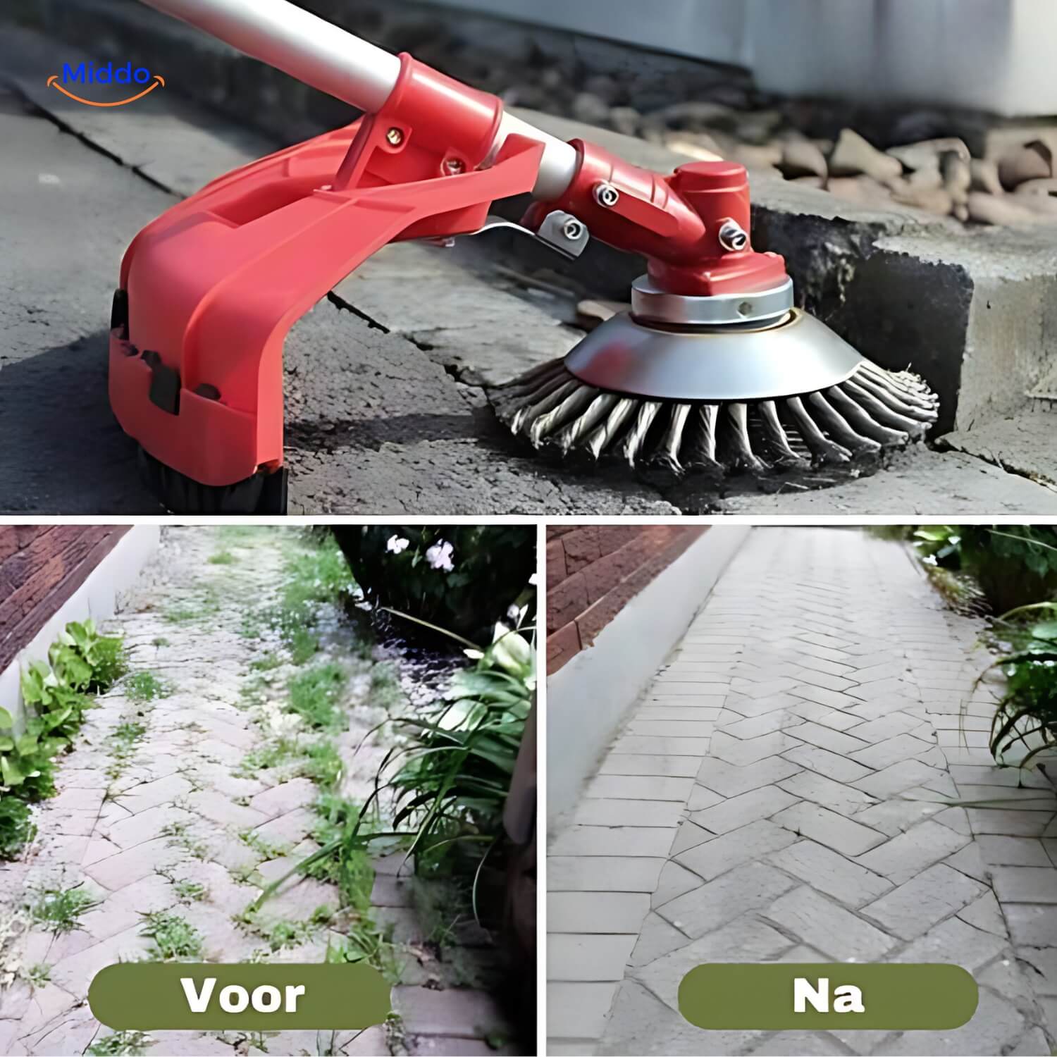 Weedmaster™ | Seamless Weed Brush with Wire Wheels for Lawn and Garden Maintenance
