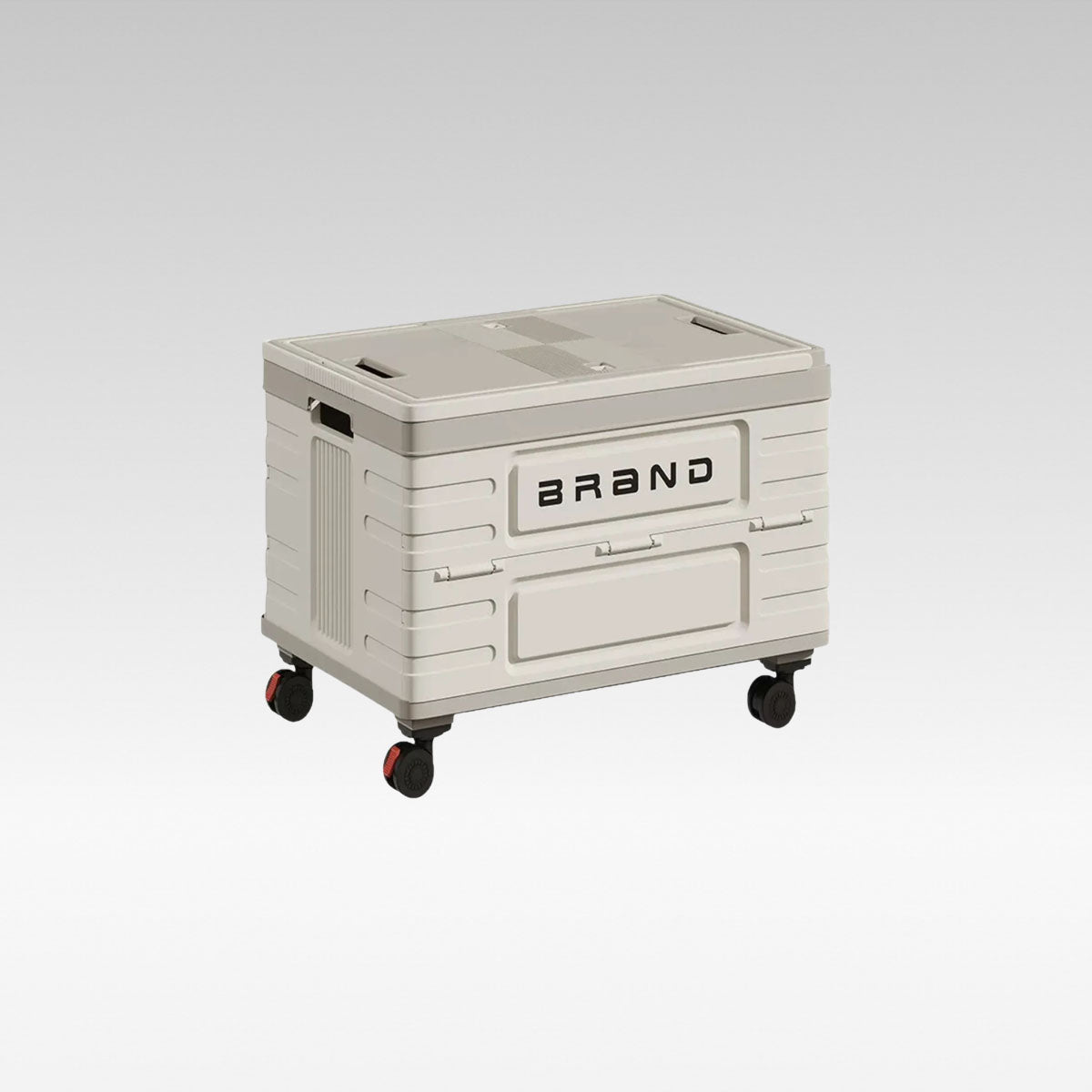 Wheeled Collapsible Storage Box with Snap-on Lid