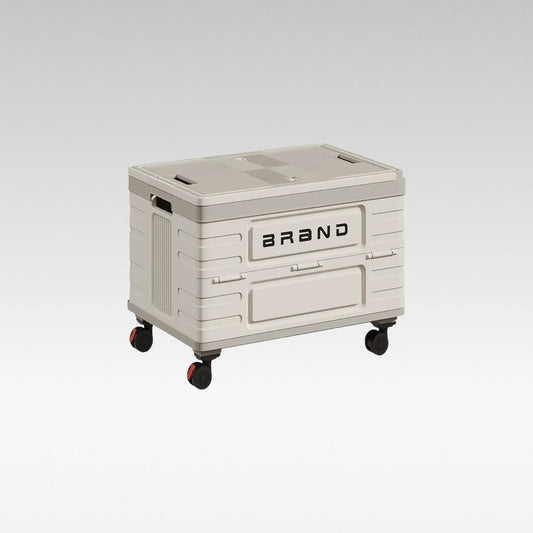 Wheeled Collapsible Storage Box with Snap-on Lid