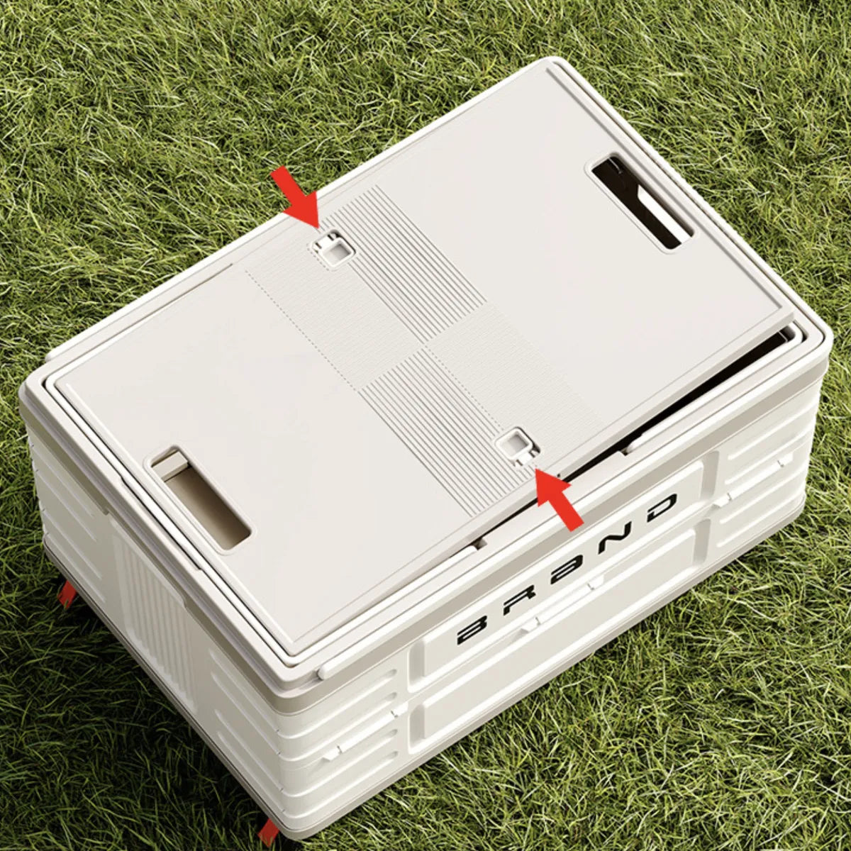 Wheeled Collapsible Storage Box with Snap-on Lid