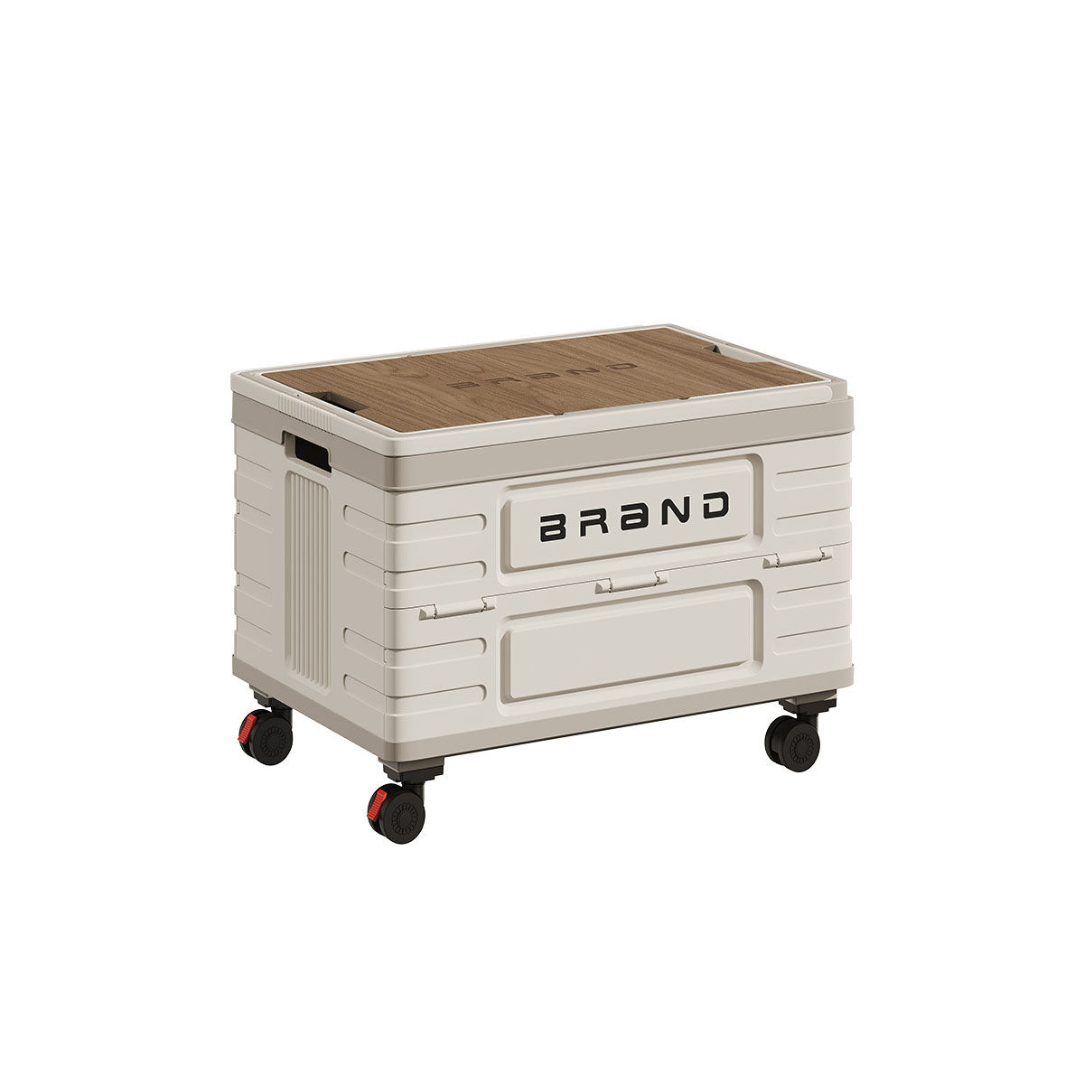 Wheeled Collapsible Storage Box with Snap-on Lid