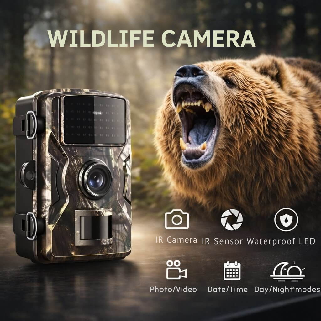 Wild Camera with Night Vision Function | Motion Detector | Weatherproof | Forest Guardian