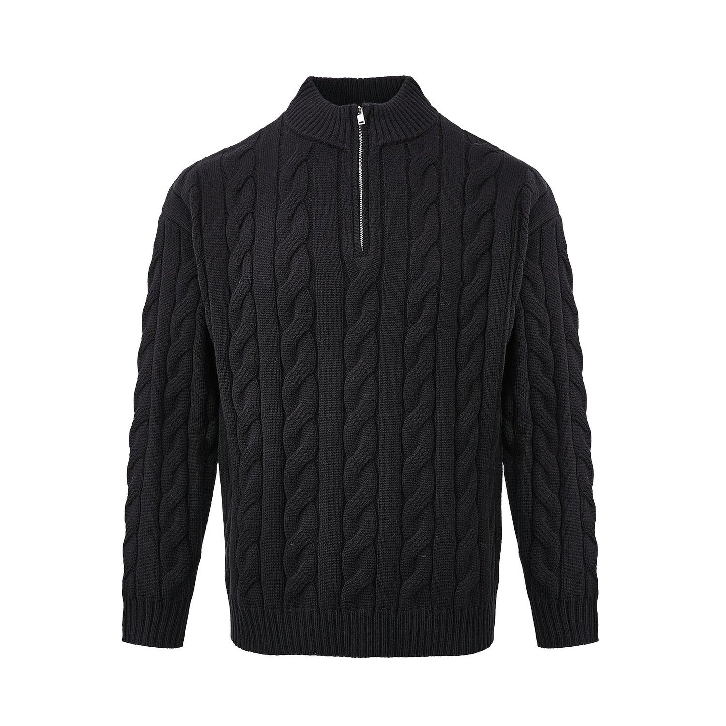 Image of Will | Men's Cable Knit Quarter Zip Sweater