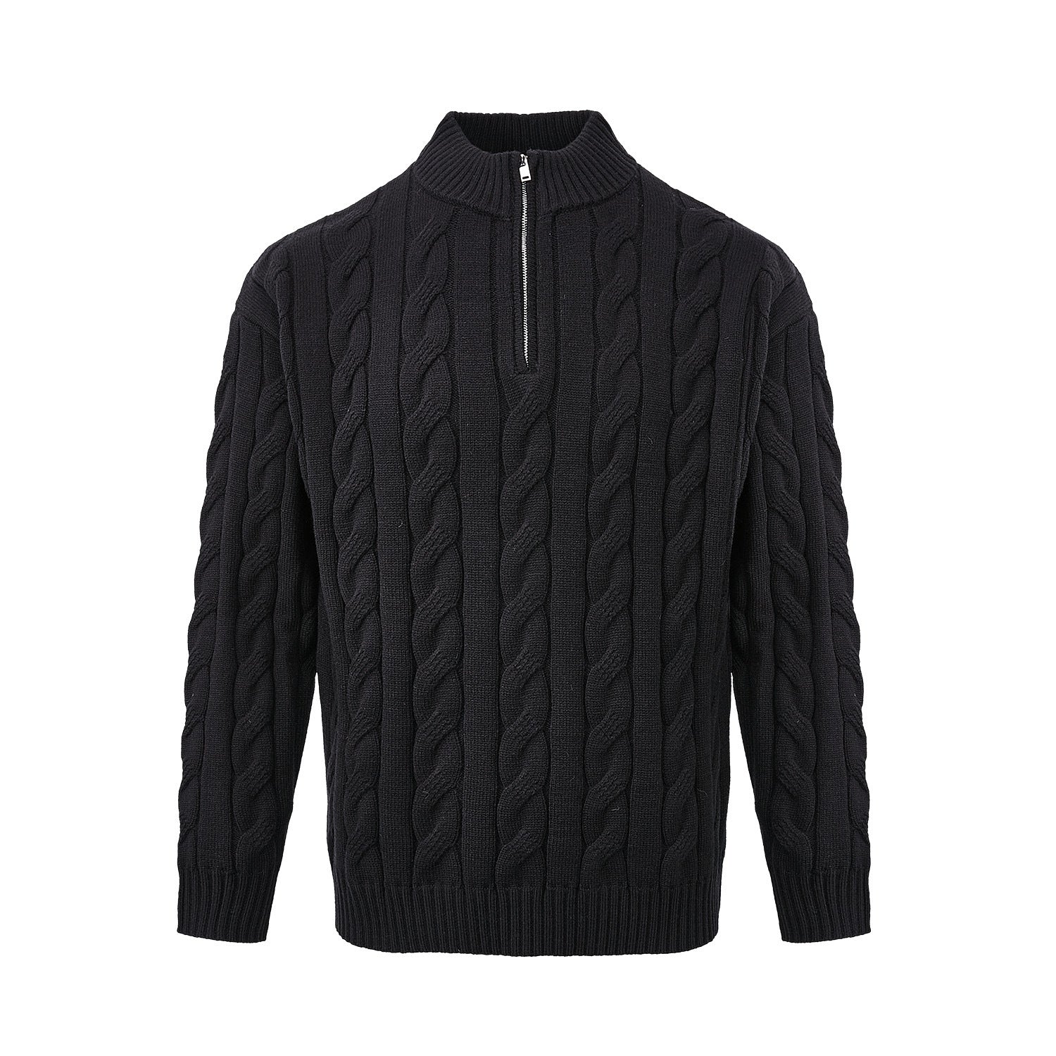 Image of Will | Men's Cable Knit Quarter Zip Sweater