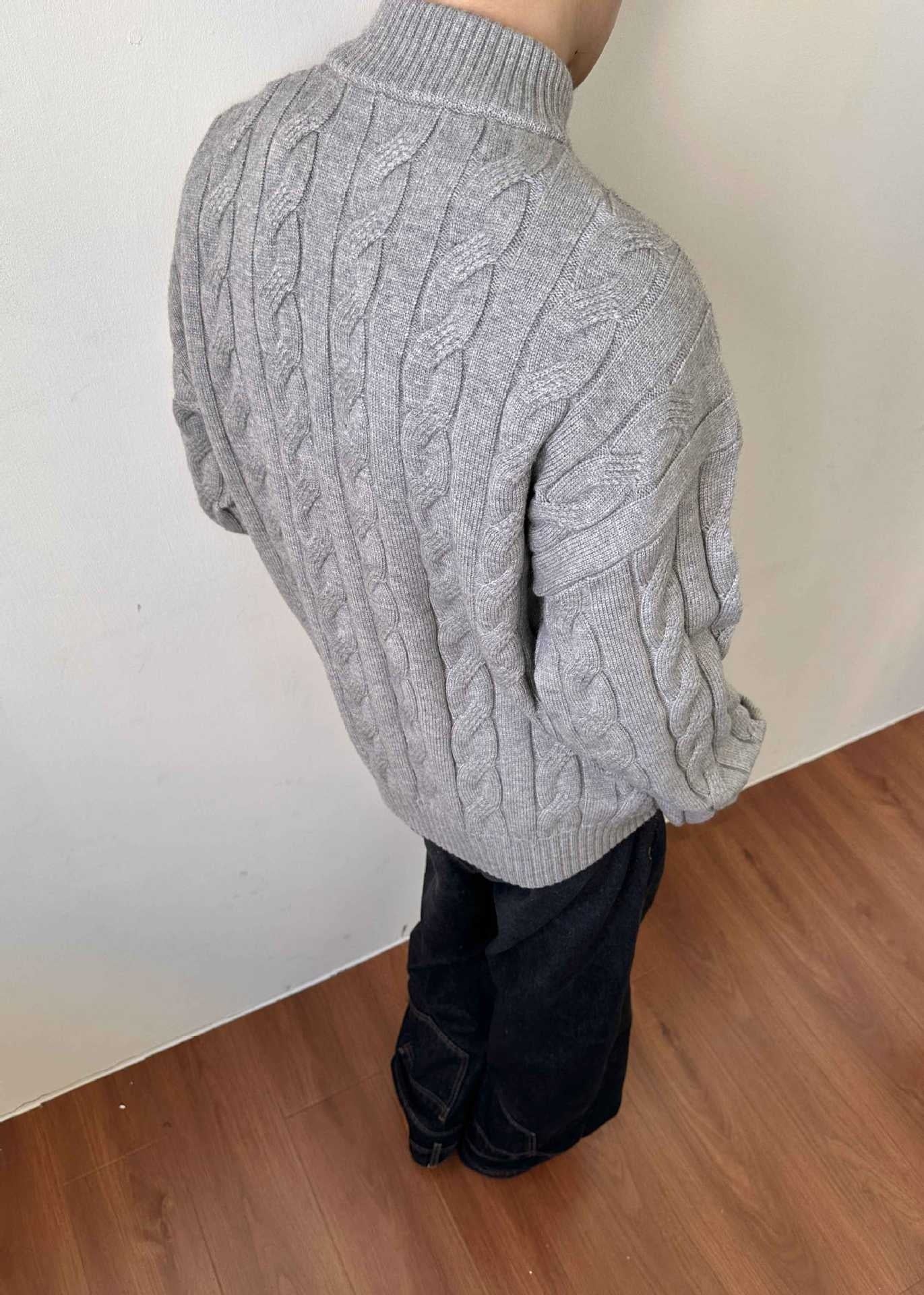 Image of Will | Men's Cable Knit Quarter Zip Sweater
